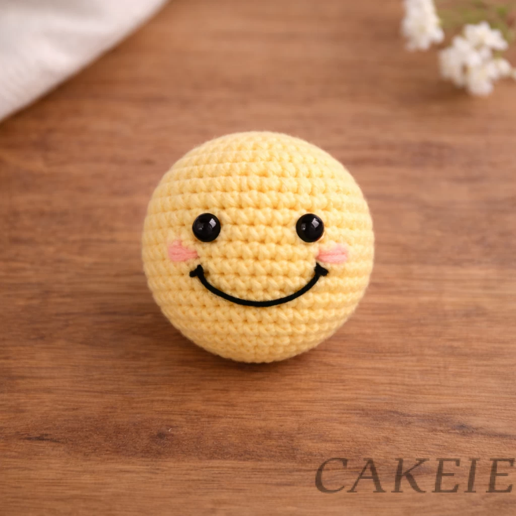 Crochet Smile Emoji Plush